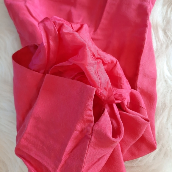 VINTAGE Silk High Waisted Pleated Pants - Picture 8 of 15